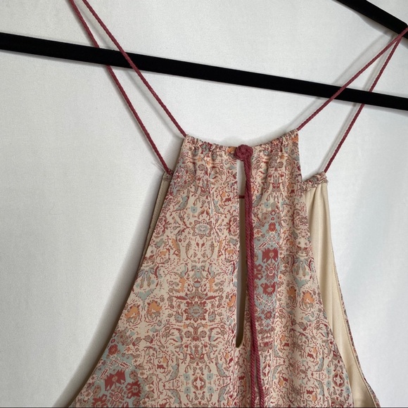 Lulu’s Pink Printed Halter Tassel Romper - Picture 10 of 12